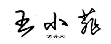 朱錫榮王小菲草書個性簽名怎么寫