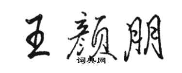 駱恆光王顏朋行書個性簽名怎么寫
