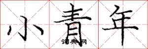 龐中華小青年楷書怎么寫
