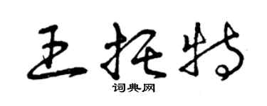 曾慶福王托特草書個性簽名怎么寫