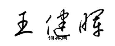 梁錦英王健暉草書個性簽名怎么寫