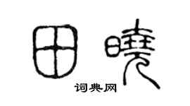 陳聲遠田曉篆書個性簽名怎么寫