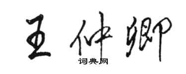 駱恆光王仲卿行書個性簽名怎么寫