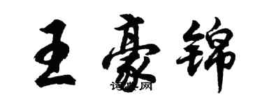 胡問遂王豪錦行書個性簽名怎么寫