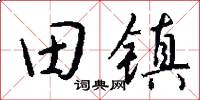 田鎮怎么寫好看