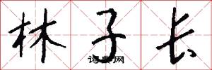 林子長怎么寫好看