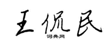 王正良王侃民行書個性簽名怎么寫