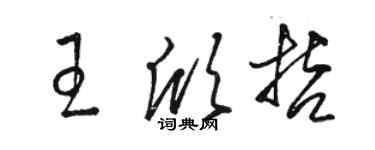 駱恆光王欣哲草書個性簽名怎么寫