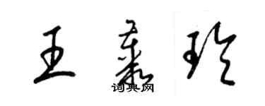 梁錦英王叢玲草書個性簽名怎么寫