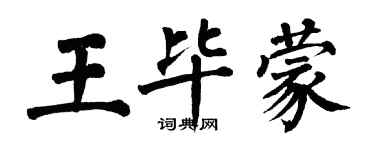 翁闓運王畢蒙楷書個性簽名怎么寫