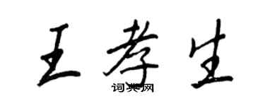 王正良王孝生行書個性簽名怎么寫