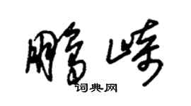 朱錫榮鵬崎草書個性簽名怎么寫
