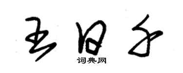 朱錫榮王日千草書個性簽名怎么寫