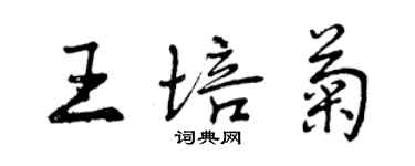 曾慶福王培菊行書個性簽名怎么寫