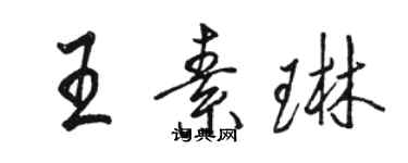 駱恆光王素琳行書個性簽名怎么寫