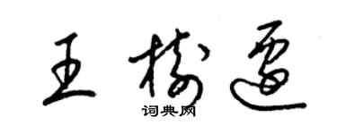梁錦英王樹遷草書個性簽名怎么寫