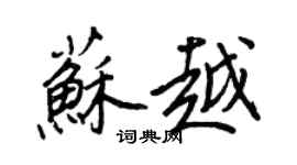 王正良蘇越行書個性簽名怎么寫