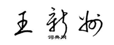 梁錦英王新州草書個性簽名怎么寫