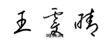 梁錦英王雯晴草書個性簽名怎么寫