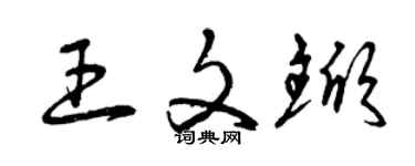 曾慶福王文杴草書個性簽名怎么寫