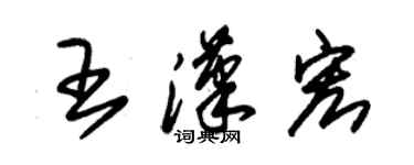 朱錫榮王漢宏草書個性簽名怎么寫