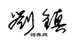 朱錫榮劉鎮草書個性簽名怎么寫
