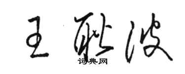 駱恆光王耿波草書個性簽名怎么寫