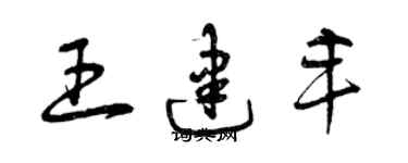 曾慶福王建豐草書個性簽名怎么寫