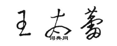 駱恆光王太蕾草書個性簽名怎么寫