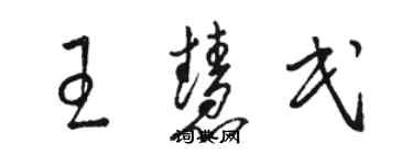 駱恆光王慧民草書個性簽名怎么寫