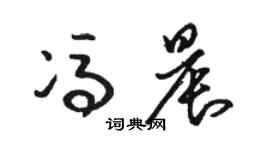 駱恆光馮晨草書個性簽名怎么寫