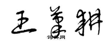 曾慶福王筆耕草書個性簽名怎么寫