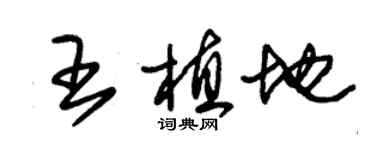 朱錫榮王植地草書個性簽名怎么寫