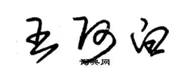 朱錫榮王阿白草書個性簽名怎么寫