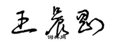 曾慶福王晨剛草書個性簽名怎么寫