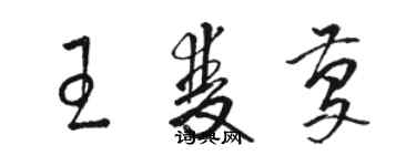 駱恆光王雙慶草書個性簽名怎么寫