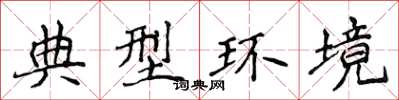 侯登峰典型環境楷書怎么寫