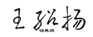 駱恆光王紹揚草書個性簽名怎么寫