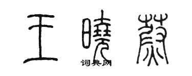 陳墨王曉蔚篆書個性簽名怎么寫