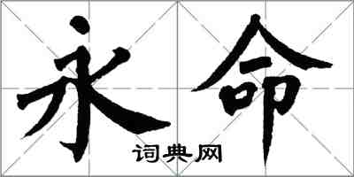 翁闓運永命楷書怎么寫