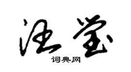 朱錫榮汪瑩草書個性簽名怎么寫