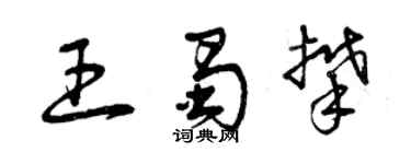 曾慶福王蜀攀草書個性簽名怎么寫
