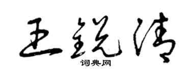 曾慶福王銳清草書個性簽名怎么寫