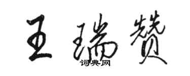 駱恆光王瑞贊行書個性簽名怎么寫