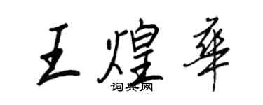 王正良王煌華行書個性簽名怎么寫