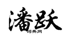 胡問遂潘躍行書個性簽名怎么寫