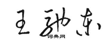 駱恆光王馳東草書個性簽名怎么寫