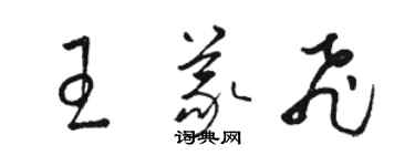 駱恆光王義飛草書個性簽名怎么寫