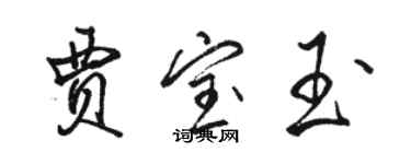 駱恆光賈寶玉行書個性簽名怎么寫