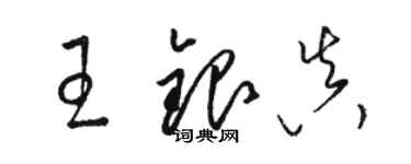 駱恆光王銀真草書個性簽名怎么寫